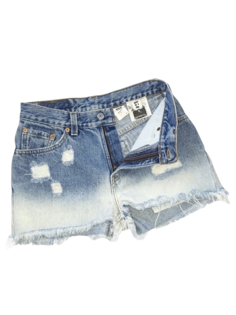 new LF Furst of a Kind ✿ Levi's® 517’s® Floral Trim Cut Off Denim Jeans Short ✿ - Picture 5 of 16